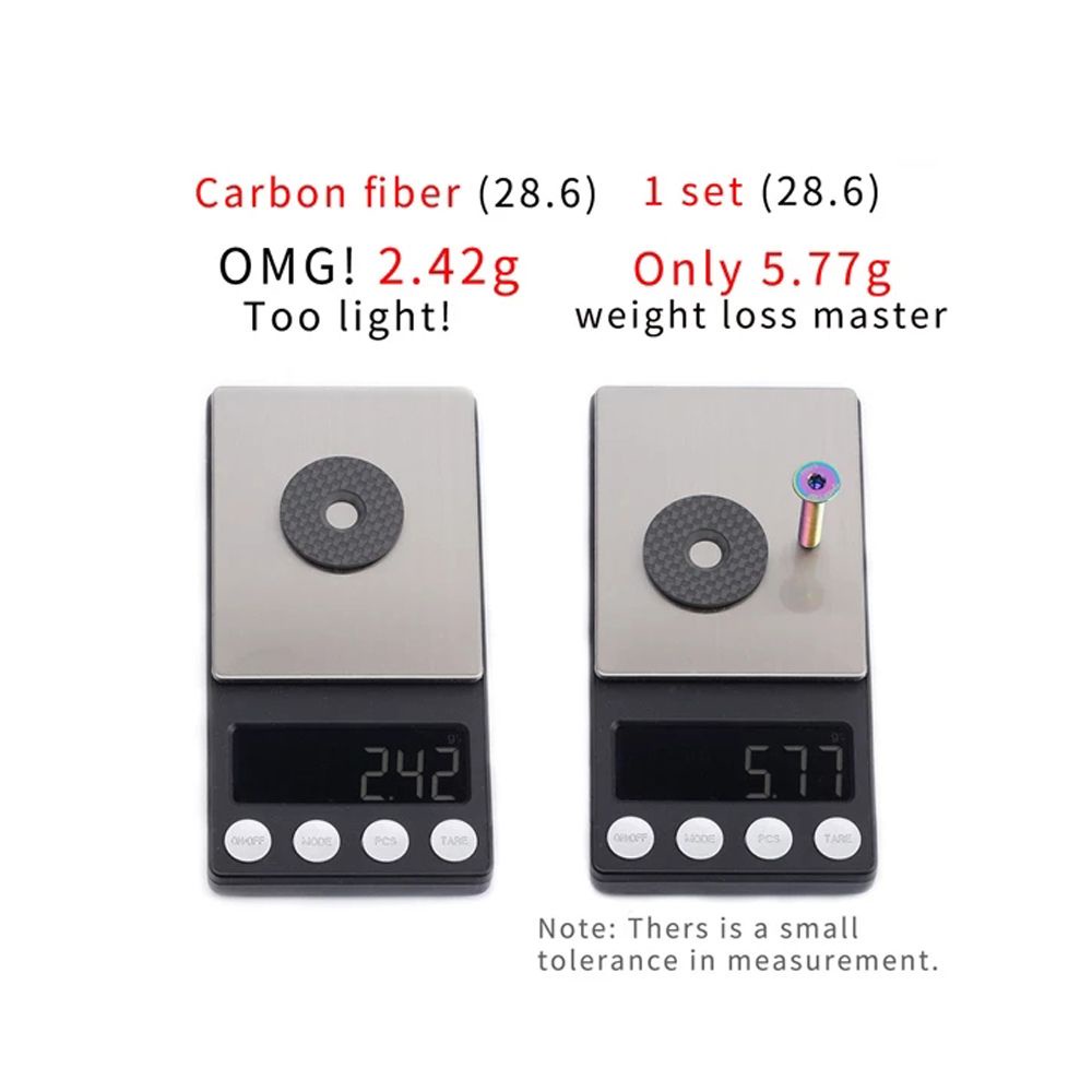 Nắp Đậy Cổ Xe Đạp Bằng Sợi Carbon Chống Bụi 28.6mm Kèm Ốc Vít Titan