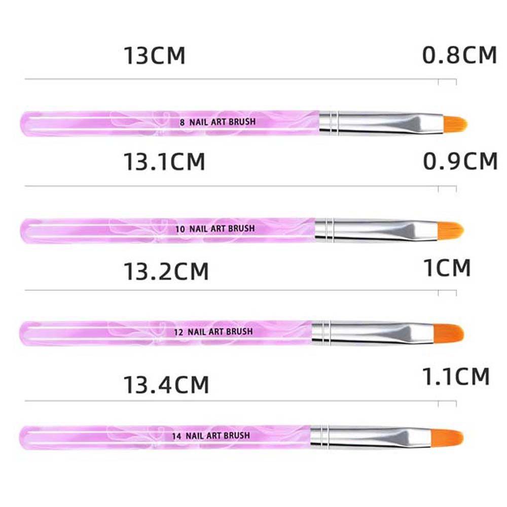 Set 7 Bút Trang Trí Móng Tay 3D Dạng Dây Kéo Chuyên Dụng Cho Nối Dài Gel UV