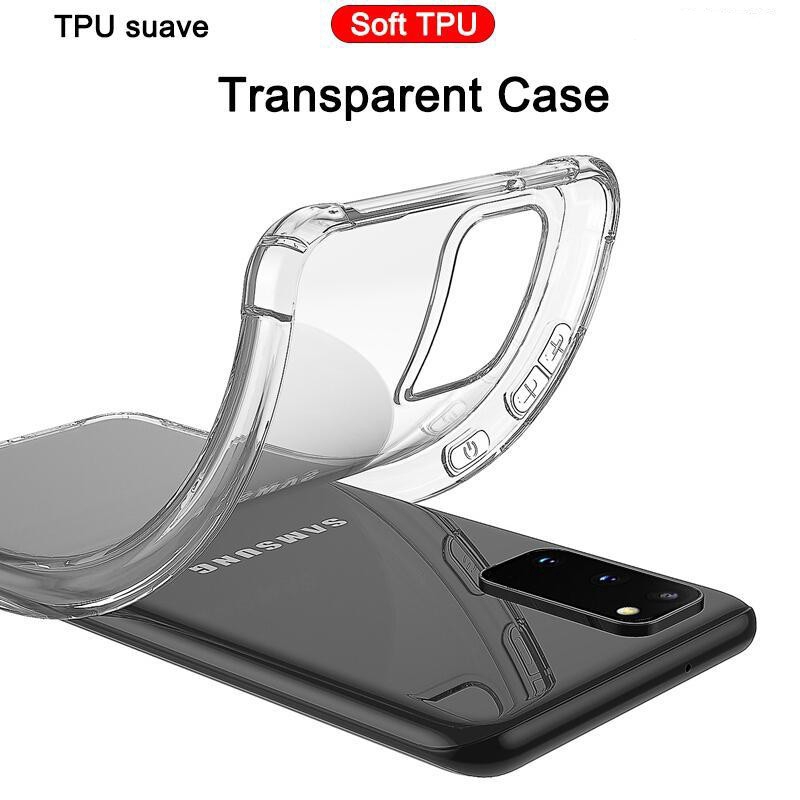 Ốp điện thoại silicon TPU mềm trong suốt chống sốc bảo vệ cho Samsung Galaxy A41 A31 A11 A01 A21s