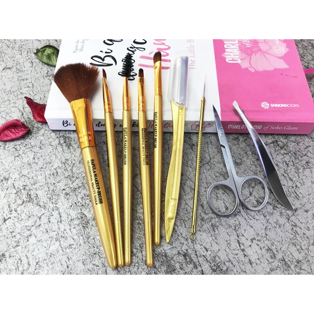 Bộ Cọ Trang Điểm 9 Món Vavola Kèm Nhíp Mụn No.469