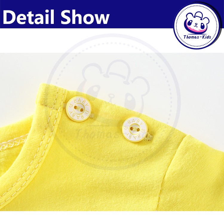 [THOMAS KIDS] Áo Thun Cotton Ngắn Tay In Họa Tiết Hoạt Hình Cho Bé Trai Gái 1-6 Tuổi
