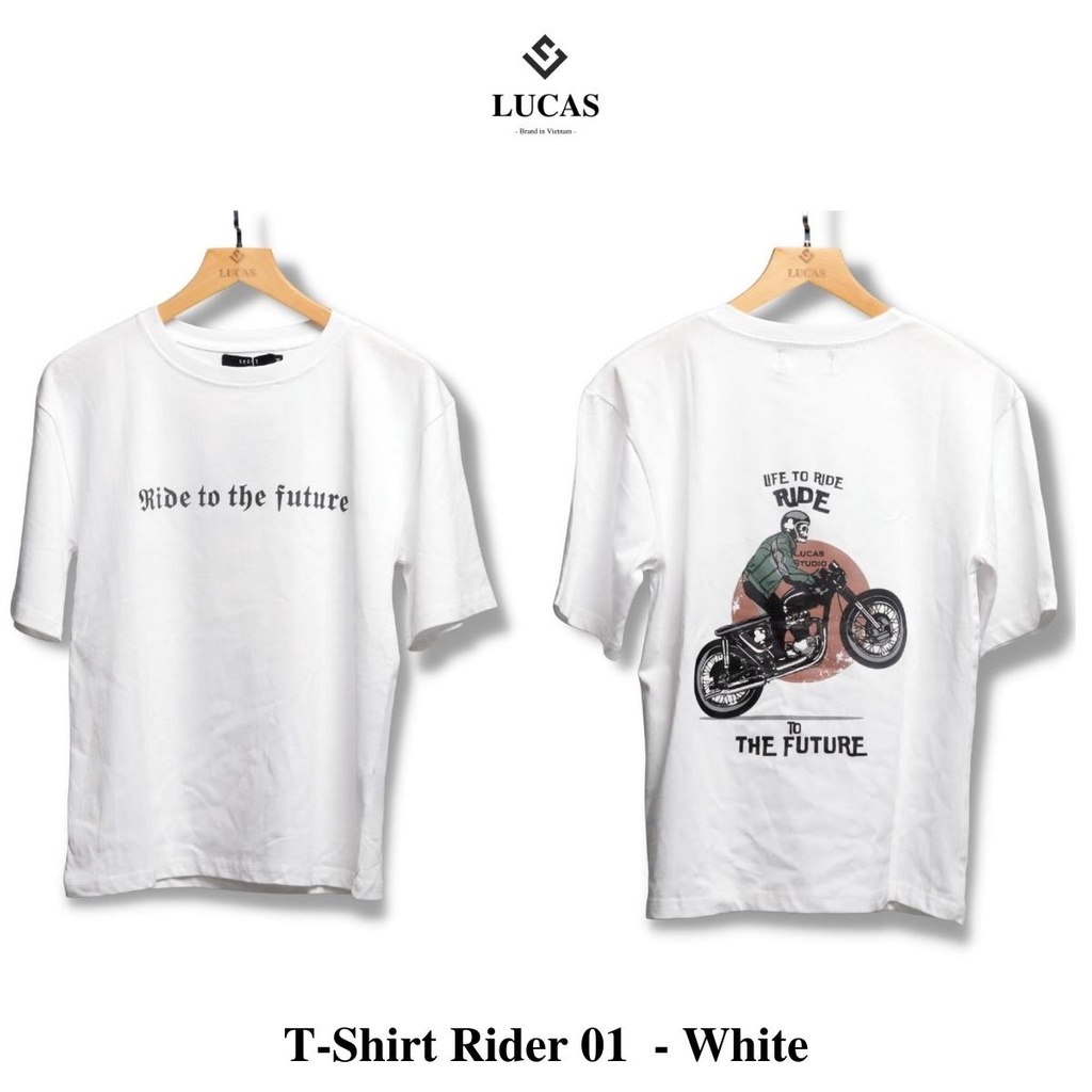Áo thun vải coton 100% định lượng 245gsm, thiết kế bụi bặm, phong trần T-Shirt Lucas (T-Shirt Rider 01)