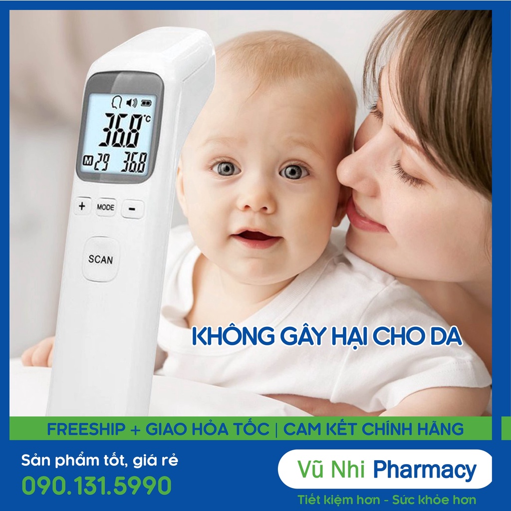 Nhiệt Kế Điện Tử Hồng Ngoại Đo Trán, súng bắn nhiệt độ thân nhiệt, máy đo nhiệt độ cảm ứng scan