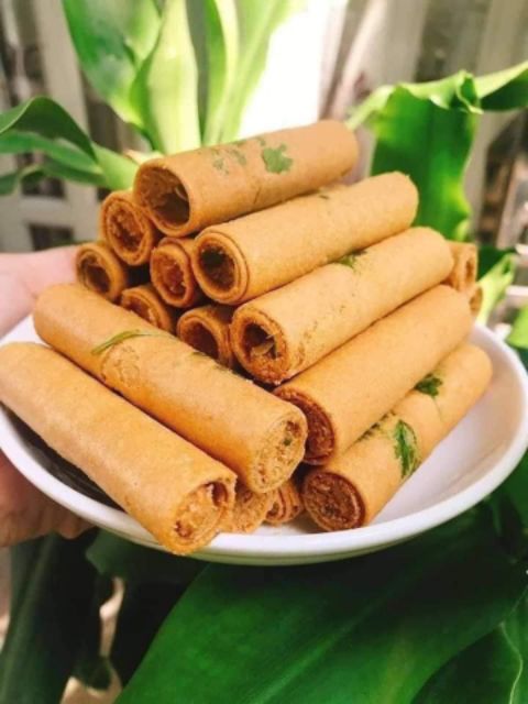 35k 250gr Bánh Ống Ngò nhân bơ đậu phộng