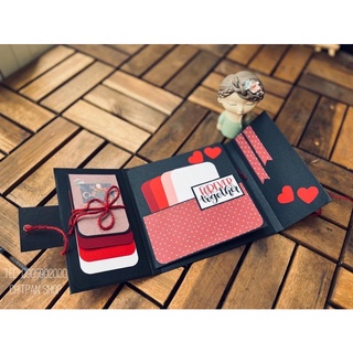 Scrapbook 15x15cm- album dán ảnh handmade, quà tặng độc đáo