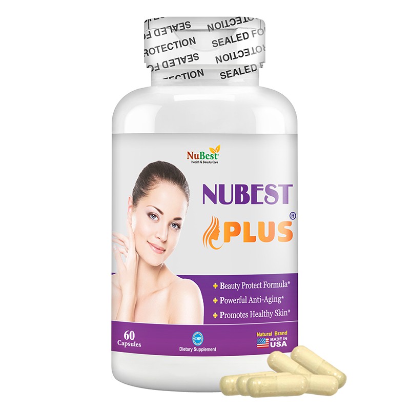 [Combo 5 Tặng 1] Thực Phẩm Bảo Vệ Sức Khoẻ Hỗ Trợ Sáng Da, Chống Lão Hóa Của Mỹ NuBest Plus Hộp 60 Viên | BigBuy360 - bigbuy360.vn