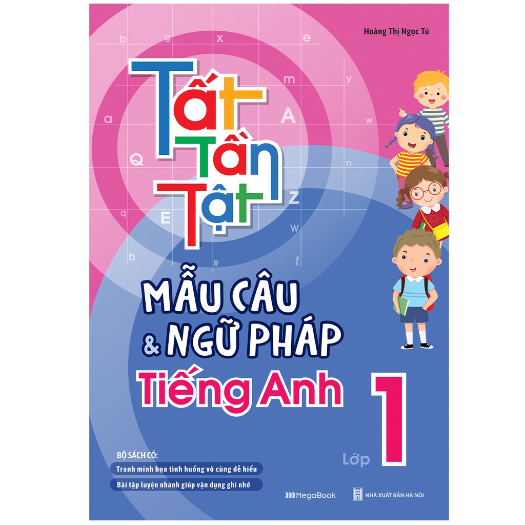 Sách Megabooks - Combo 5 Cuốn Tất Tần Tật Mẫu Câu Và Ngữ Pháp Tiếng Anh Lớp 1,2,3,4,5