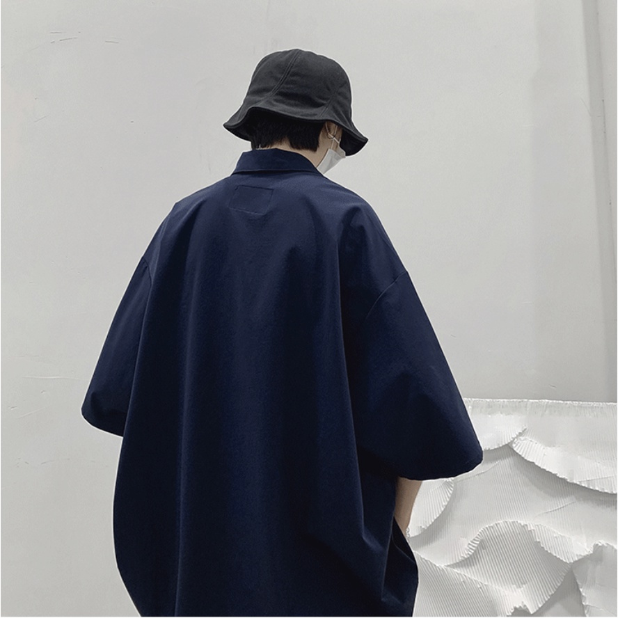 Áo Thun Polo Có Dây Kéo áo polo nam Dáng Rộng Thiết Kế áo thun có cổ Đơn Giản Thời Trang áo phông nam có cổ Hàn Quốc áo phông polo nam