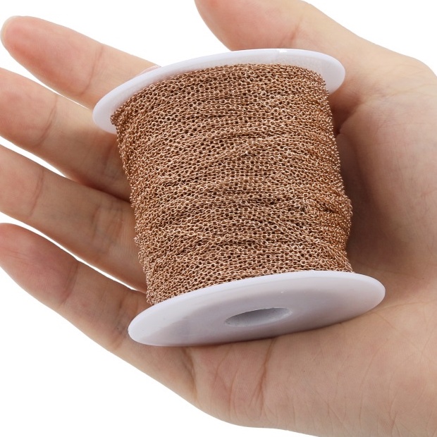 Chuỗi dây thép không gỉ ST.KUNKKA không phai màu dài 2m làm vòng tay/vòng cổ thủ công DIY