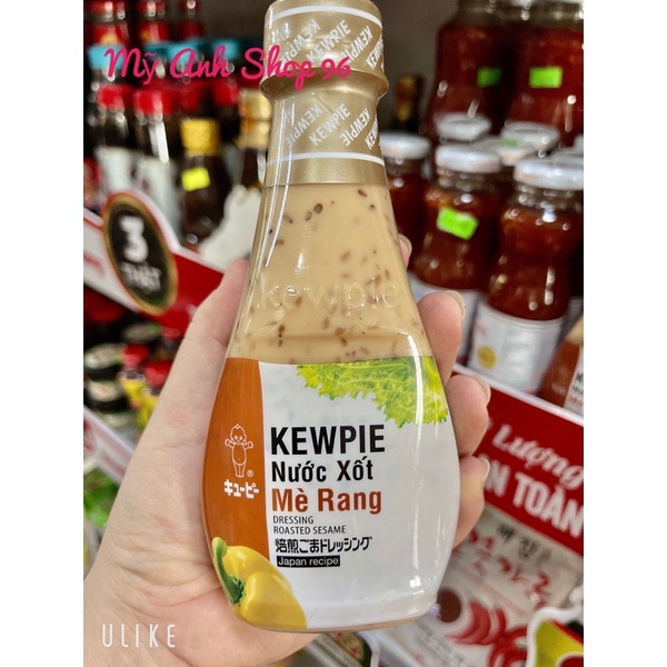 COMBO 2 CHAI NƯỚC XỐT MÈ RANG KEWPIE CAM KẾT CHÍNH HÃNG ( chai 210ml ) - ăn kem rong nho, rau salad