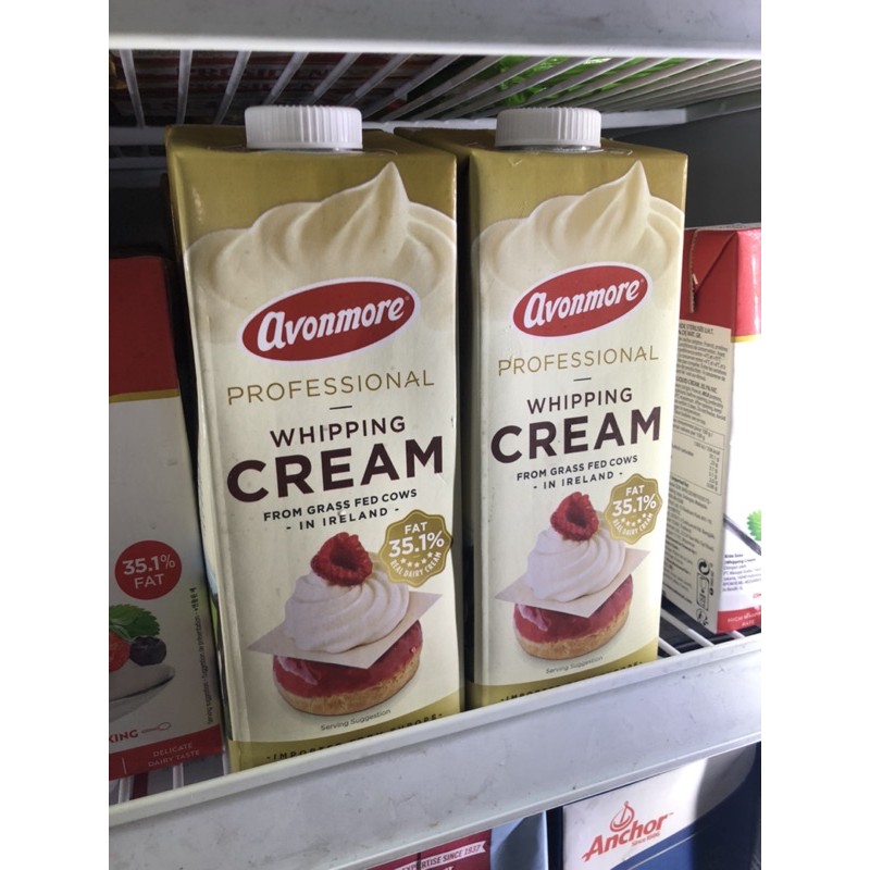 Kem tươi whipping Avonmore hộp 1l 35.1% date tháng 9