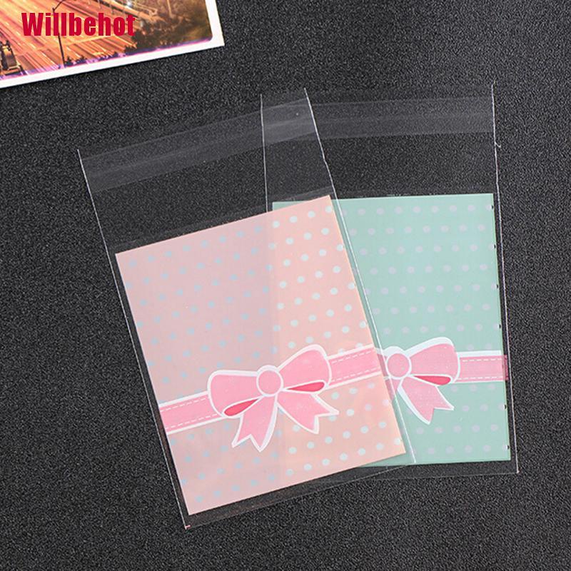 Bộ 100 Túi Nhựa Có Nơ Kích Thước 8X