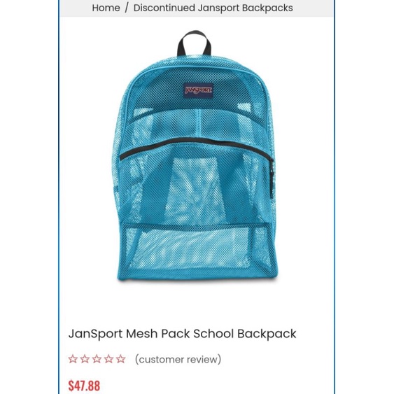 Balo Jansport Mesh Pack School Backpack