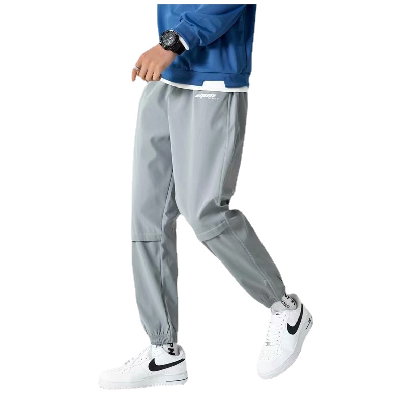 Quần dài thể thao dáng rộng in chữ phong cách hip hop Hàn Quốc chất lượng cao thời trang cho nam S-3XL