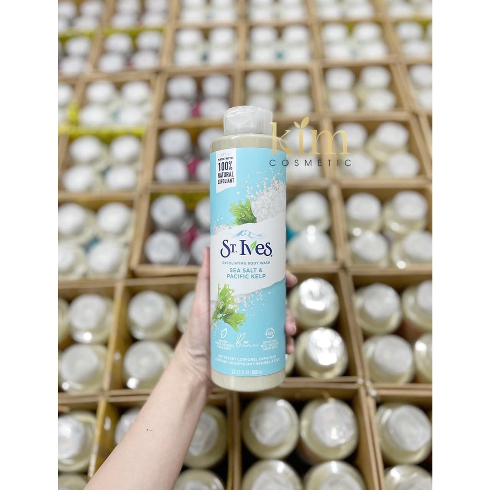 Sữa tắm tẩy tế bào chết St.Ives 473ml hương cam chanh, yến mạch, muối biển, mơ-mỹ