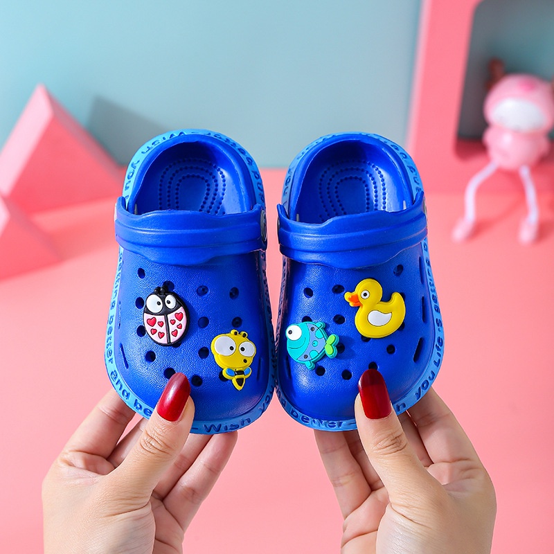 Giày Sandal Đế Mềm Đục Lỗ Hở Ngón Họa Tiết Hoạt Hình Thời Trang Mùa Hè Dành Cho Bé Gái 1-3 Tuổi Tập Đi Kèm Theo Phong Cách Mùa Hè