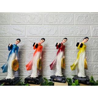 Tượng cô gái nữ sinh áo dài việt nam - size lớn - 22cm