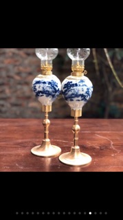 Đèn thờ dầu Bát Tràng chọn mẫu, đèn thờ gốm sứ chuẩn Bát tràng bọc đồng bên ngoài