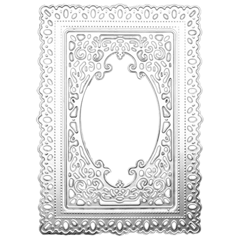 Khuôn Cắt Giấy Kim Loại Khung Chữ Nhật Xinh Xắn