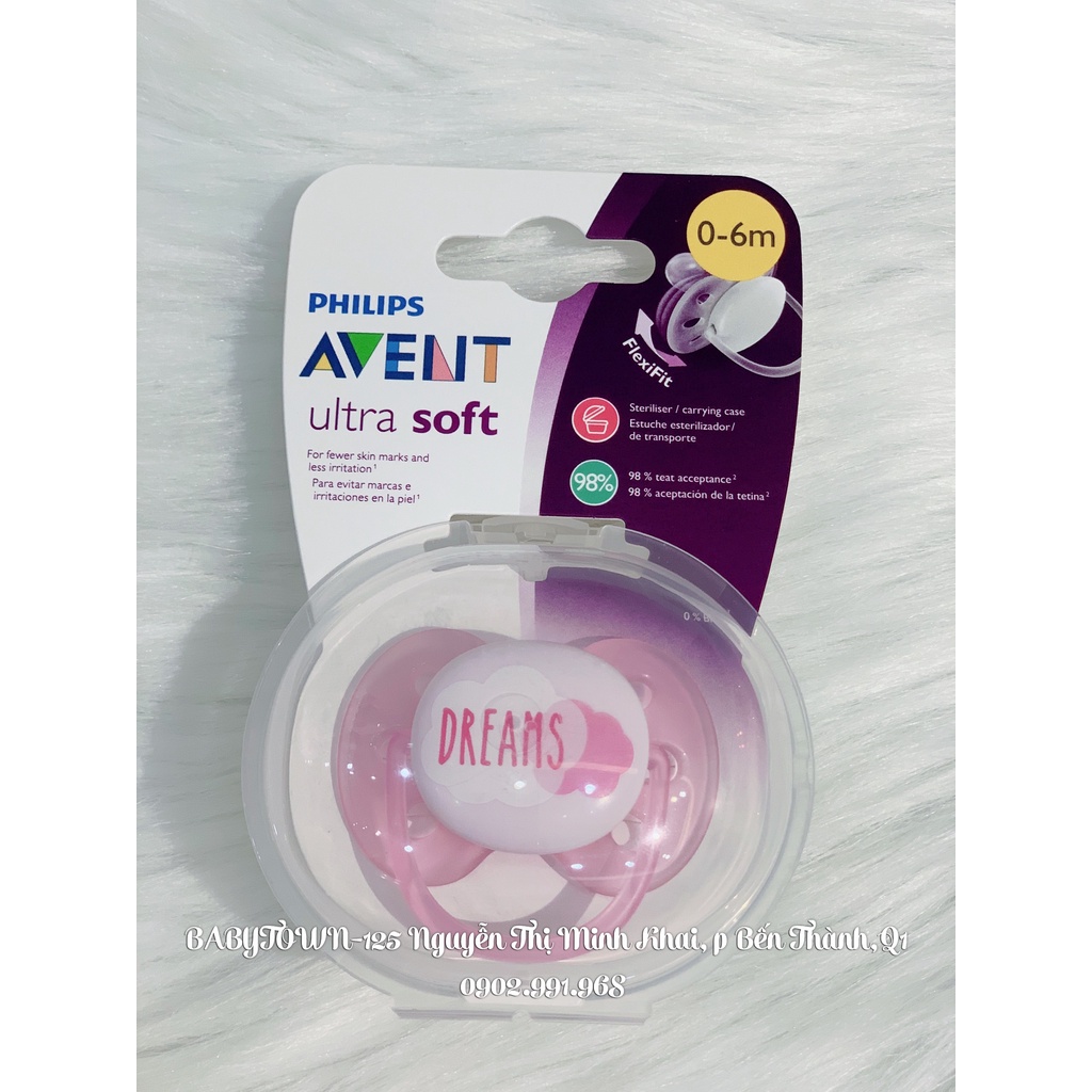 TI GIẢ PHILIP AVENT ULTRA SOFT 0-6M VỈ ĐƠN