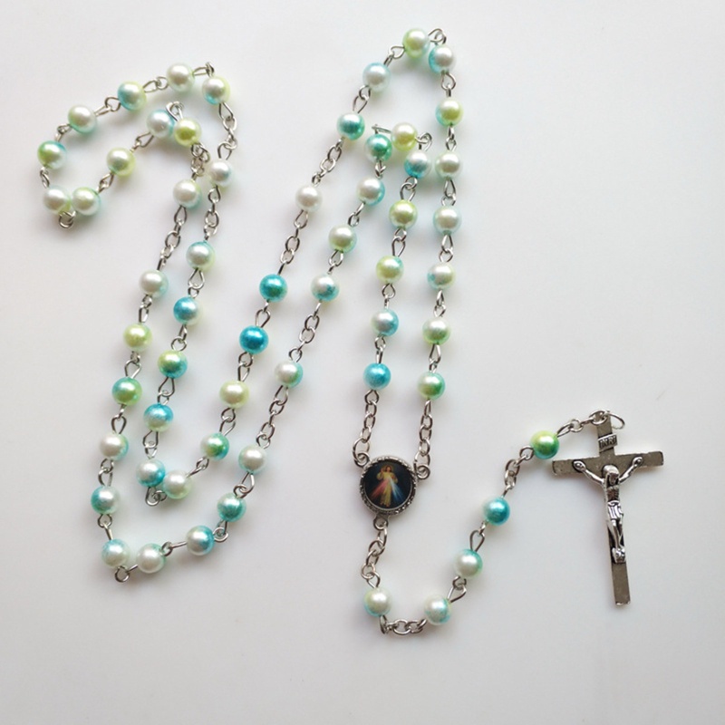Vòng cổ Chuỗi Hạt 27 inch Có Mặt Thánh Giá Dành Cho Nam Nữ