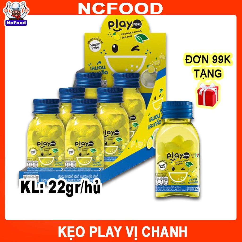 (SALE SỐC) Kẹo Ngậm Play More Hũ 22G Thái Lan (HSD:4/6/2021)