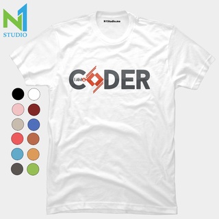 Áo thun unisex cổ tròn Programmer: I am a coder N1Studio vải Cotton dày dặn