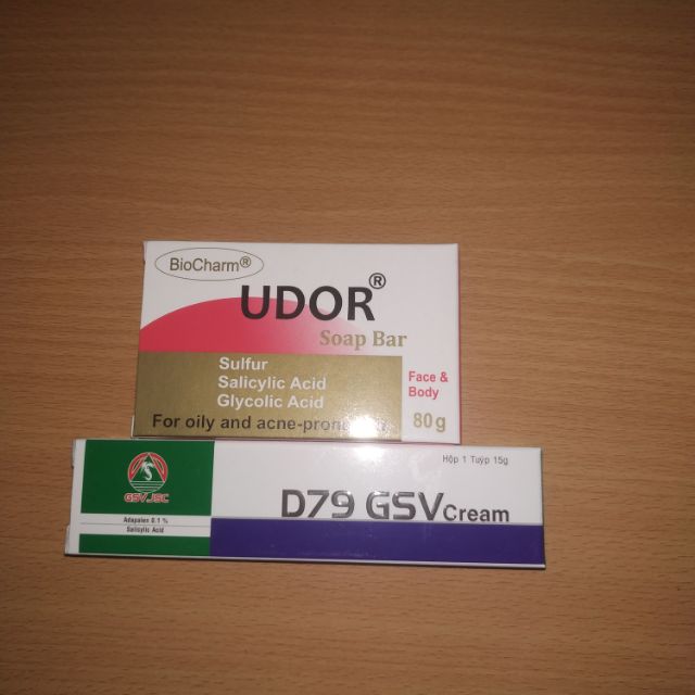 xà phòng tắm udor và kem d79