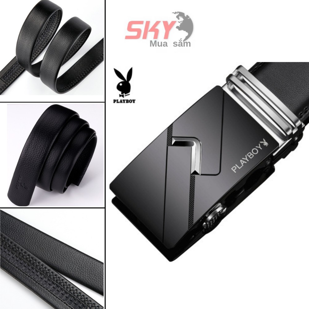Thắt Lưng Nam Da Thật Cao Cấp - V trắng