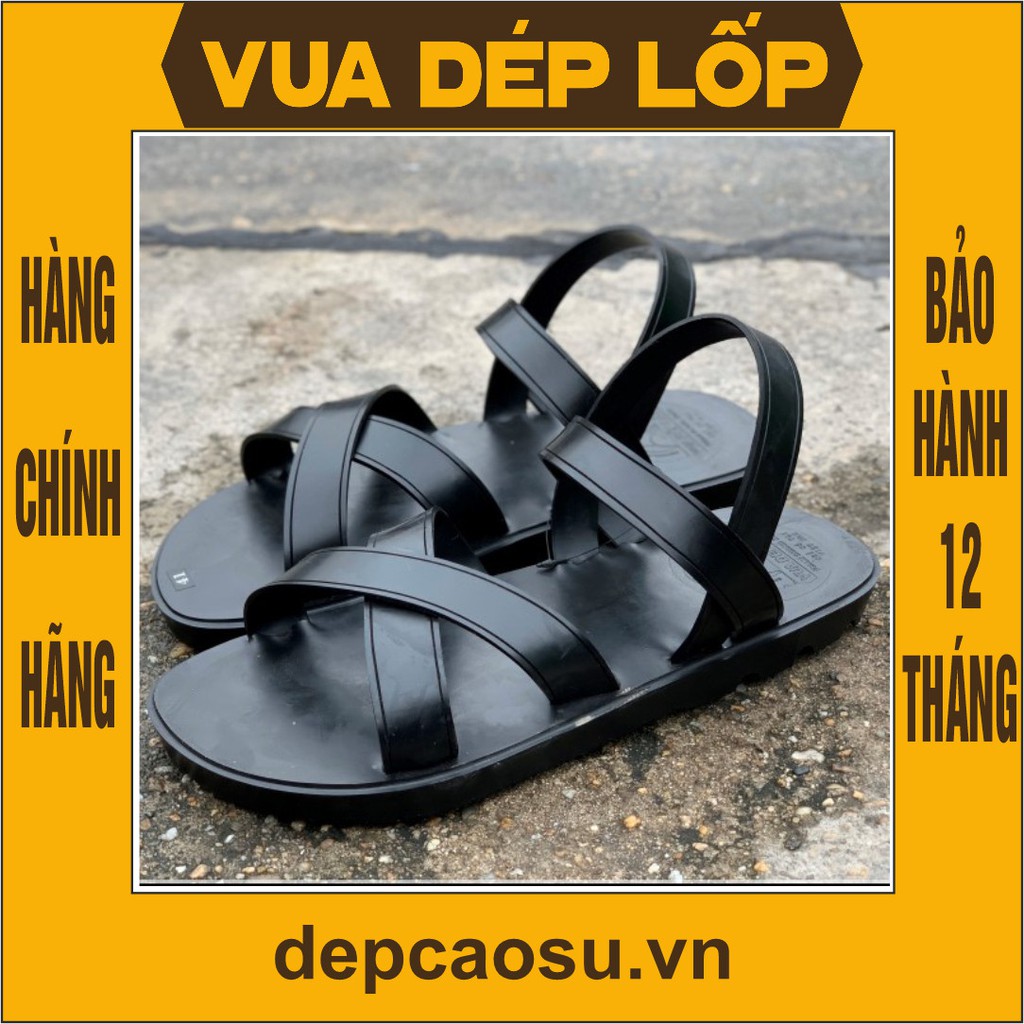 MB4QC Dép 4 quai chéo lốp máy bay thủ công, thương hiệu Vua Dép Lốp Phạm Quang Xuân, chính hãng, có bảo hành, có sẵn