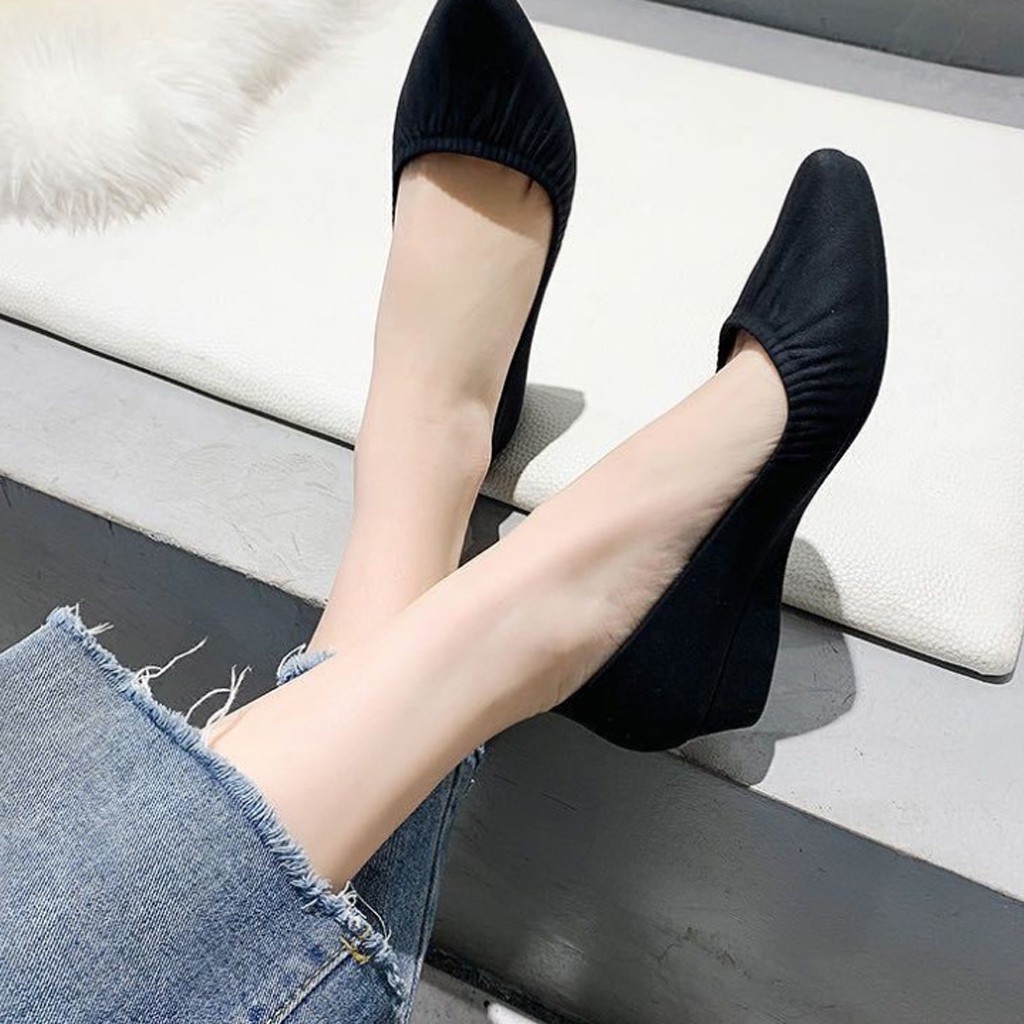 [Tăng 1 size] Giày nhựa nữ Alina 3p giày công sở giày đi mưa Cao cấp