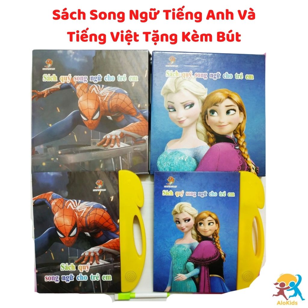 Sách Điện Tử Thông Minh Song Ngữ Anh Việt Cho Bé Tặng Kèm Bút, Đồ Chơi Giáo Dục Cho Bé, Alokids TB