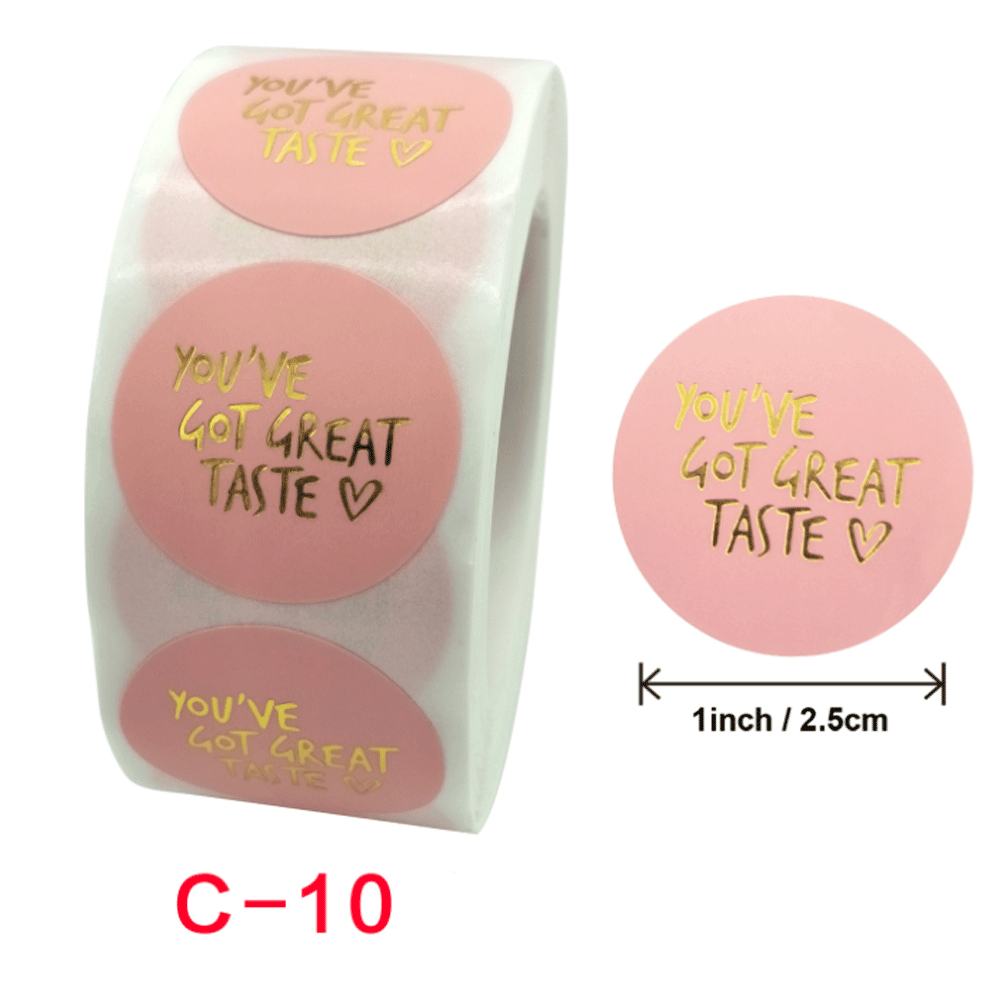 Set 500 Nhãn Dán Chữ Thankyou Màu Hồng Xinh Xắn Dùng Để Trang Trí Tiệc Cưới