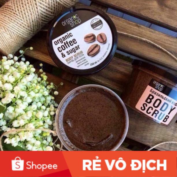 Tẩy tế bào chết Organic Shop Organic Coffee &amp; Sugar Body Scrub