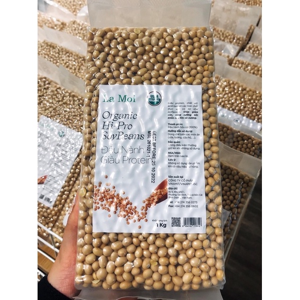 Đậu nành hữu cơ Vinamit 1kg