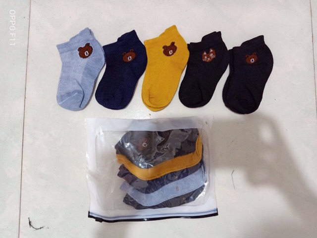 1 Túi Tất Gấu Trẻ Em Gồm 10 Đôi