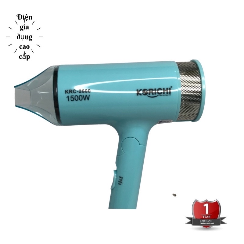 💥Máy Sấy Tóc Gấp Gọn-1500W-KORICHI-KRC 2600-BH 12 THÁNG