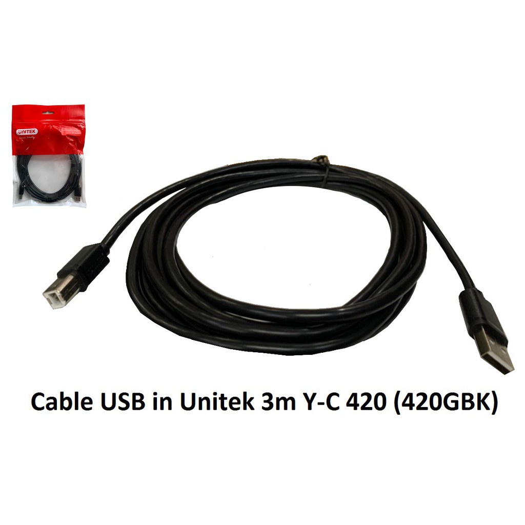 Cáp USB 2.0 cho dùng cho máy in Unitek YC420 dài 1.8m