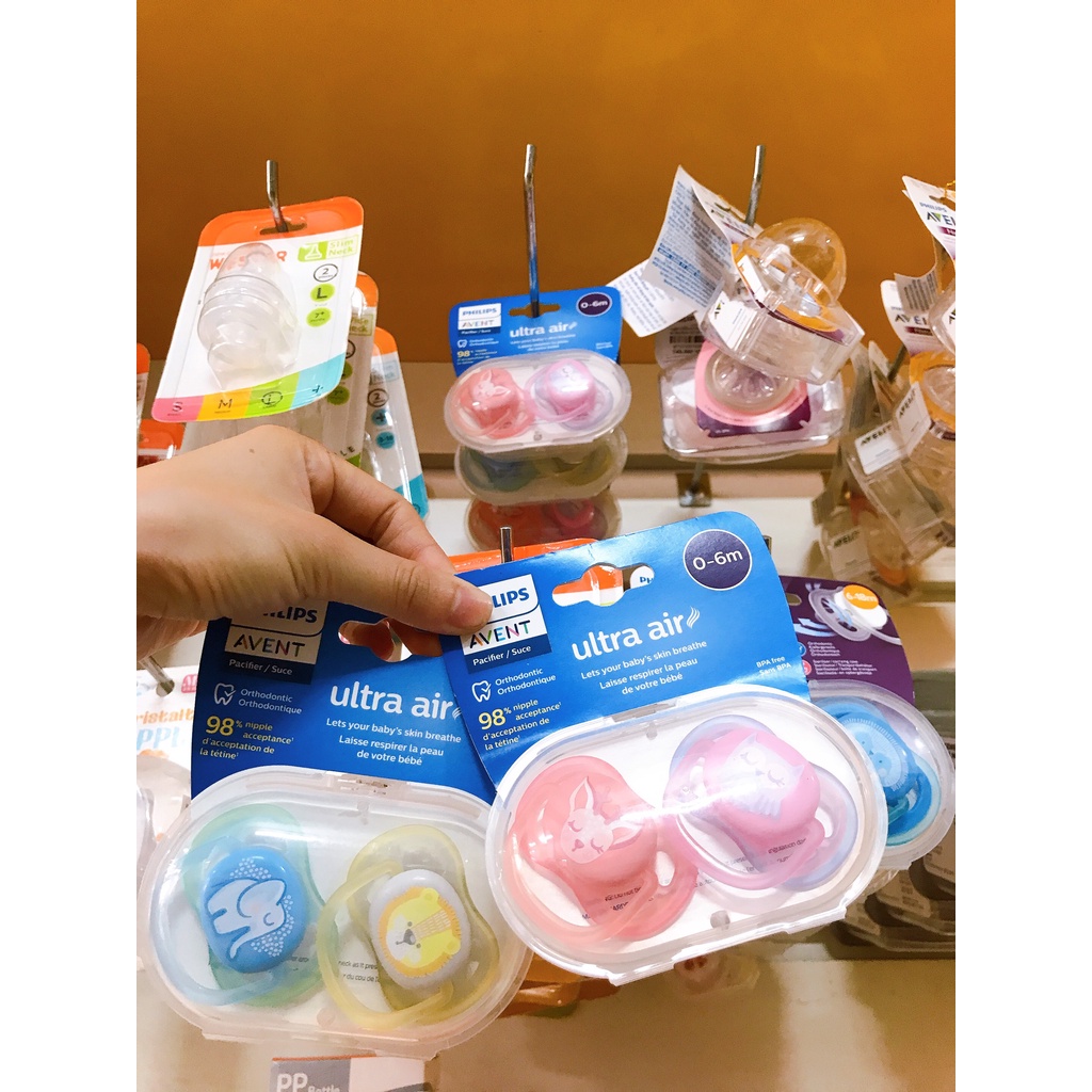 TI GIẢ AVENT THÔNG KHÍ ULTRA AIR SILICON MỀM 0-6M/6-18M ANH QUỐC (Lẻ cái)