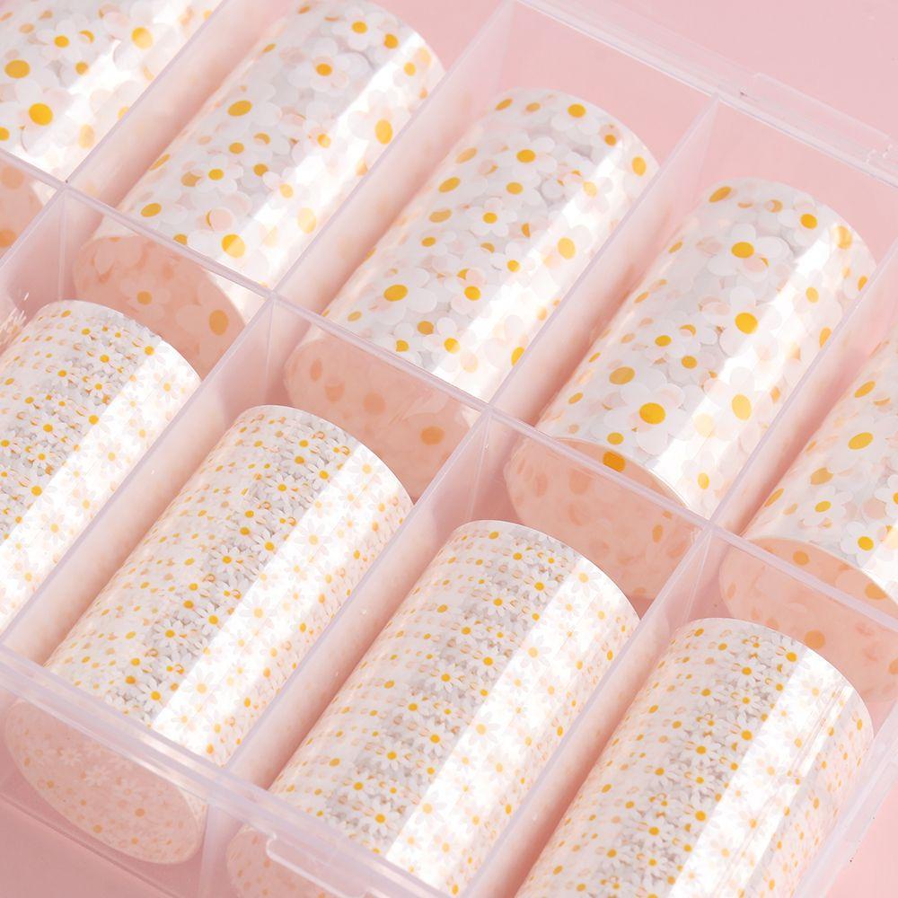 [Hàng mới về] Giấy decal chuyển họa tiết hoa trang trí móng tay 3D sáng bóng trong suốt DIY