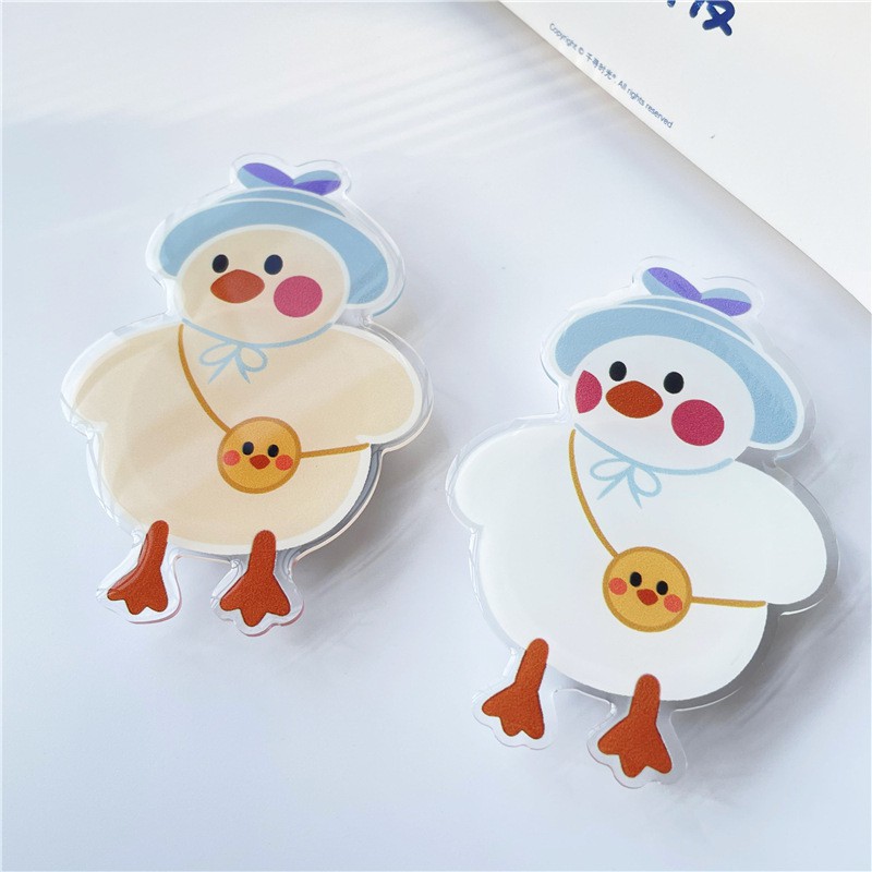 Giá đỡ dán ốp điện thoại Chống điện thoại popsocket hình vịt đeo balo siêu xinh