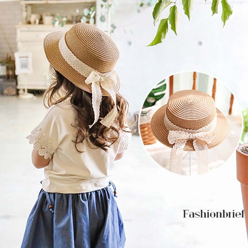 Nón cói rộng vành phong cách cổ điển xinh xắn dành cho nữ