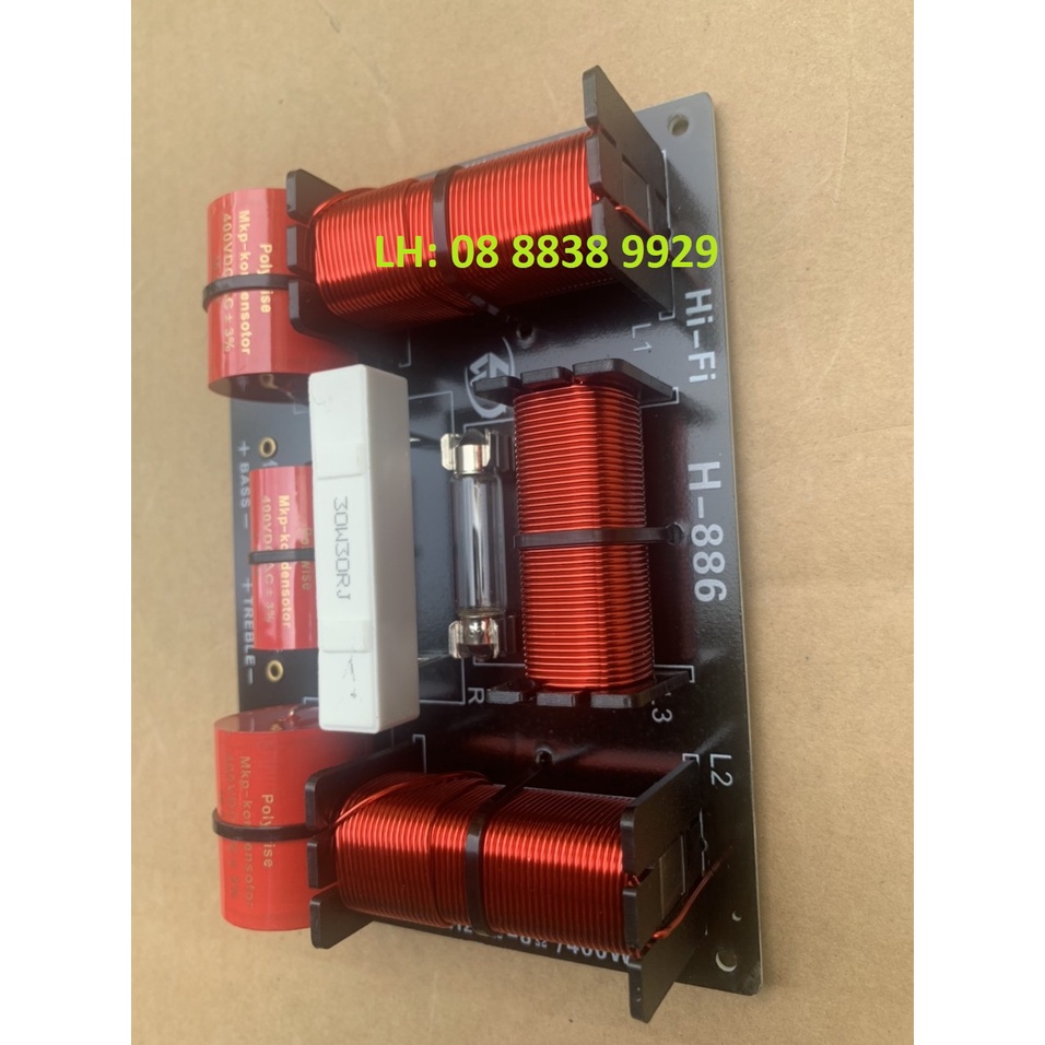 PHÂN TẦN FULL ĐÔI CÔNG SUẤT LỚN H886 - 2 BASS 1 TREBLE - GIÁ 1 MẠCH