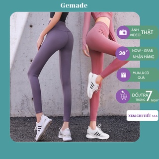 Quần legging nữ cạp cao gen bụng nâng mông tập thể thao co dãn 4 chiều M01