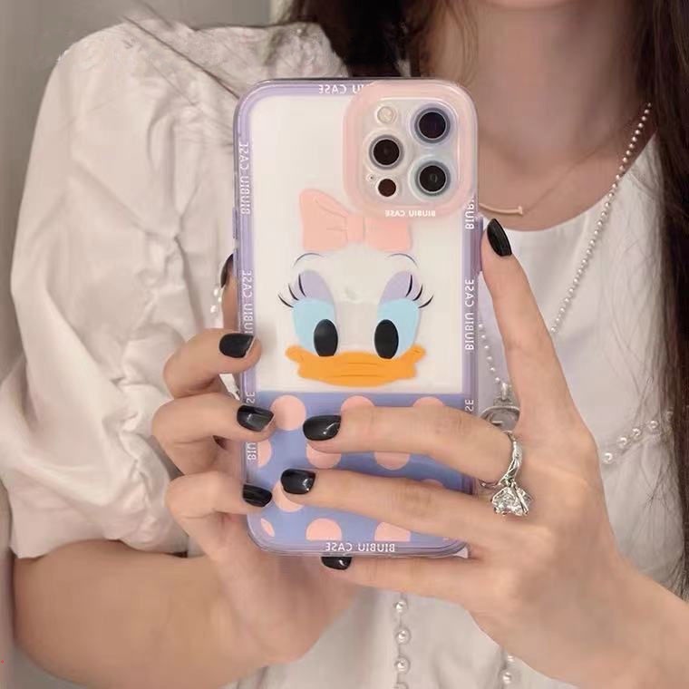Ốp Điện Thoại TPU Mềm Trong Suốt Chống Sốc In Hình Vịt Hoạt Hình Cho IPhone 11 12 13 Pro Max 12 13 XS Max XR 6 7 8 Plus