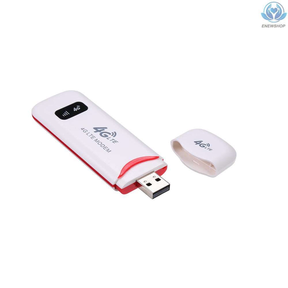 【enew】4G Portable Mini Wifi Router Usb Modem 100Mbps LTE FDD With SIM Card Slot(White)