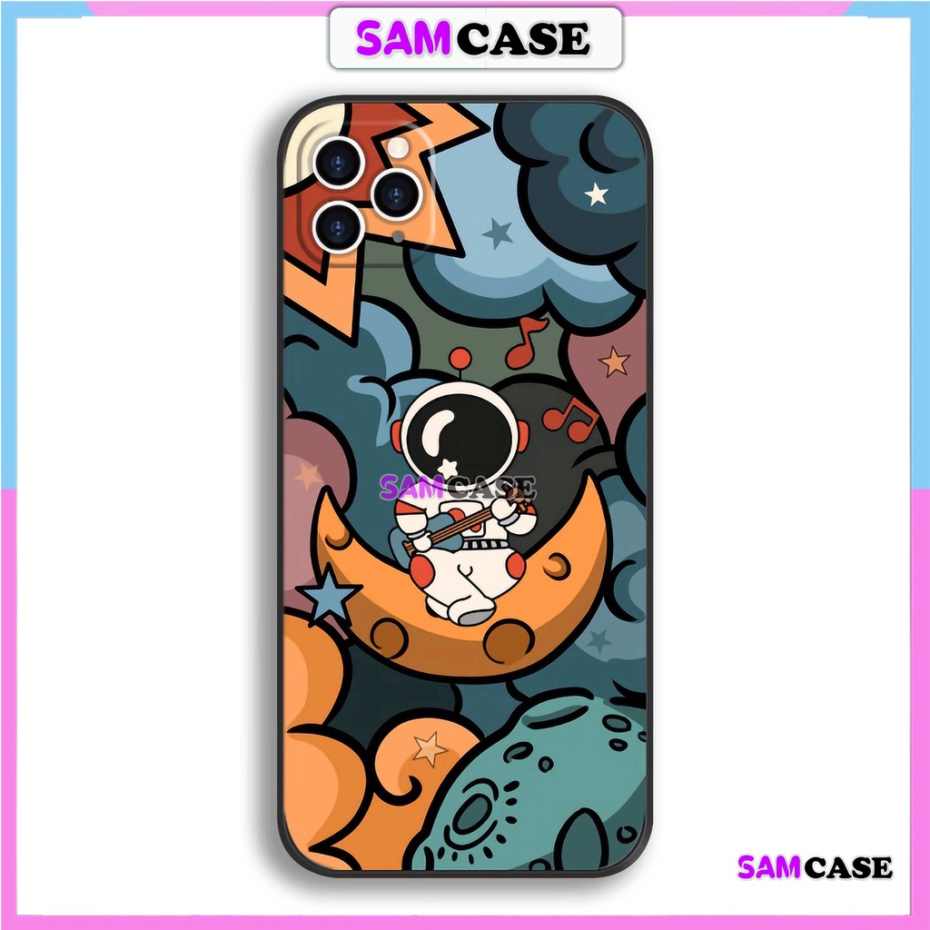 Ốp lưng iPhone Phi hành gia Nasa cạnh viền vuông silicon mềm dẻo cho iphone 6/6s/7/8/X/XS/XR/11/12/13/14 Pro Plus Max