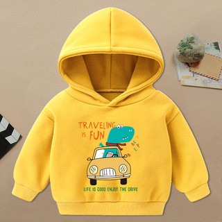 Áo Hoodie Dài Tay In Họa Tiết Dễ Thương Cho Bé