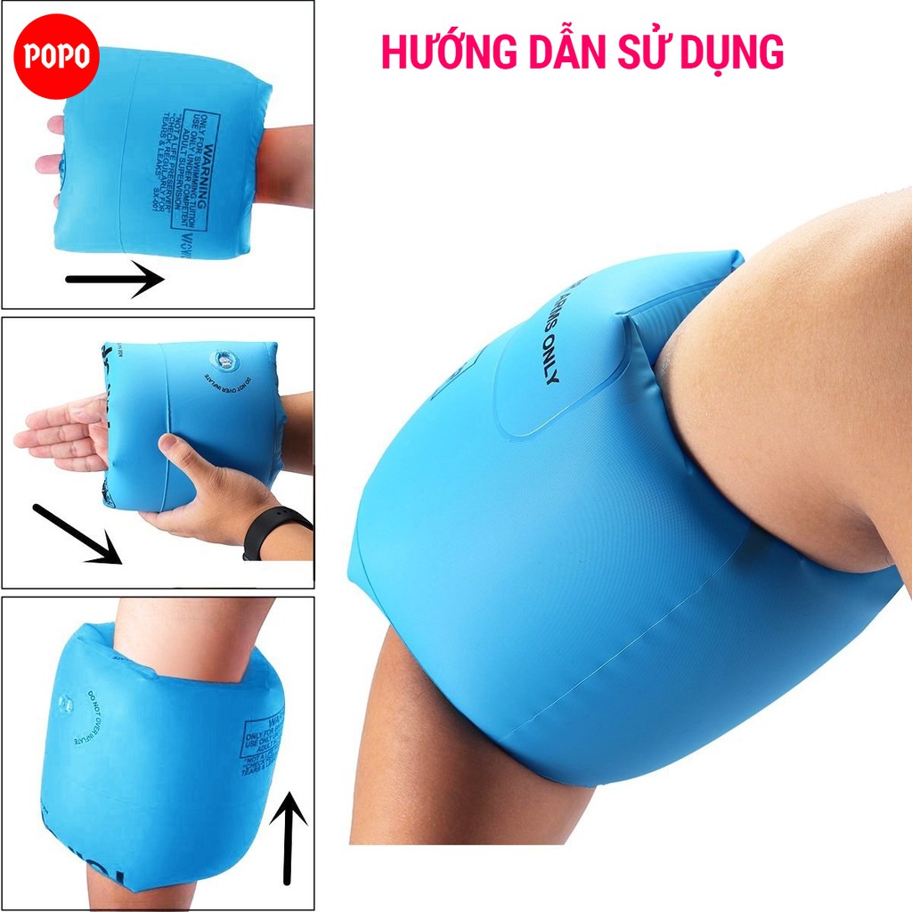 Phao bơi người lớn, trẻ em (02 phao cho 2 tay) an toàn tuyệt đối, chất lượng chuẩn EU POPO Collection