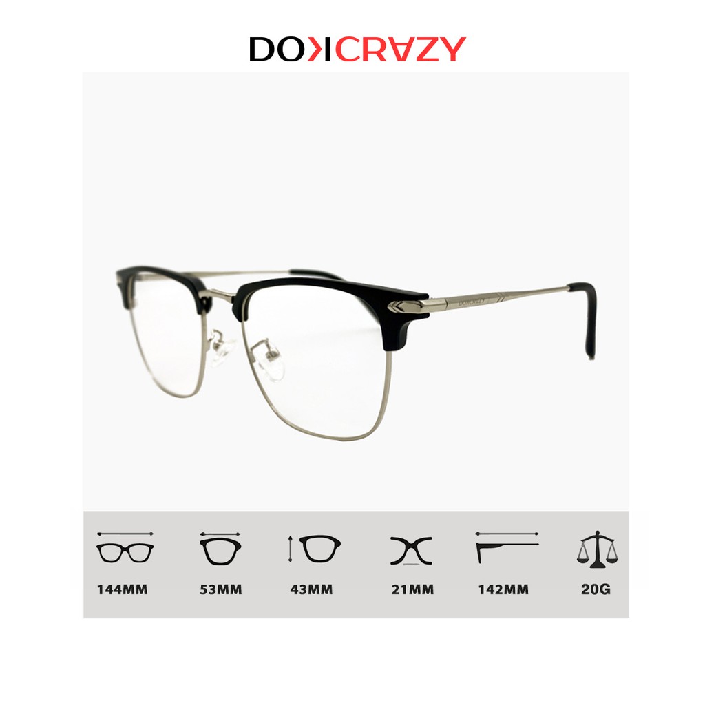 Gọng kính vuông cao cấp VANDA local brand DOKCRAZY mắt giả cận không độ thời trang nam nữ style retro hot trend Hàn Quốc | BigBuy360 - bigbuy360.vn